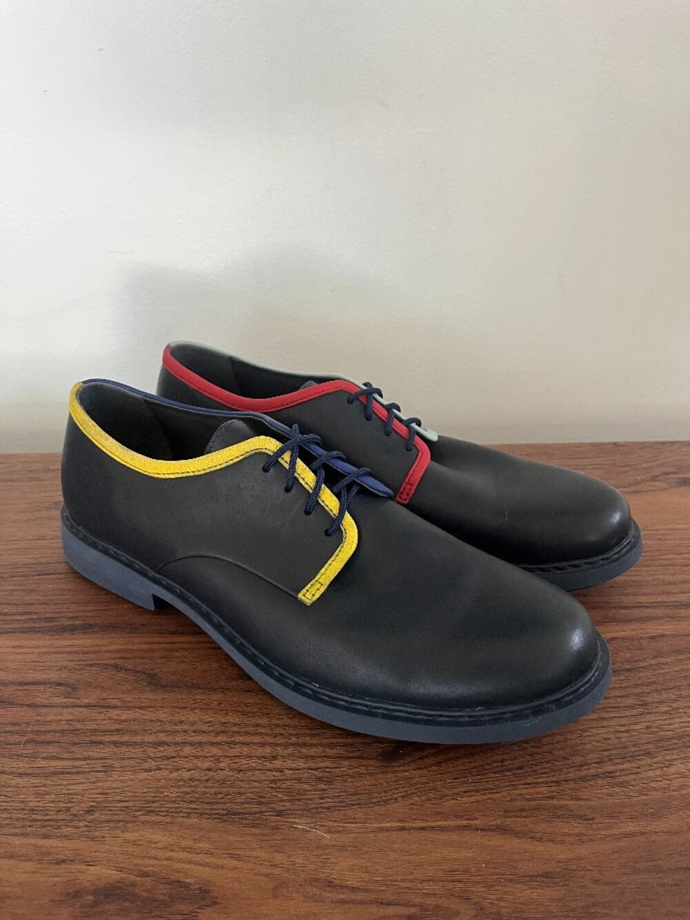 CAMPER Navy Multicolor Lace Up Oxford Dress Shoes Men's size EU43/US 9.5 Quirky - Picture 2 of 7